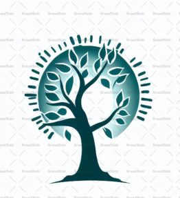 Baumsilhouette und Sonne